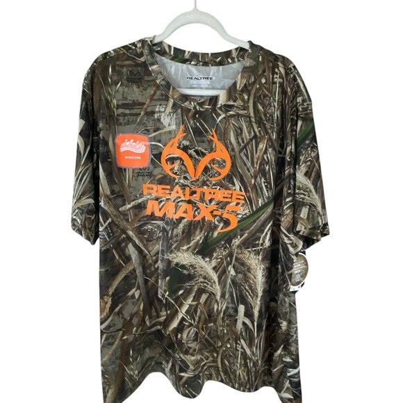 Realtree Max-5 Men's Camouflage Hunting T-Shirt 2XL Outdoor Gorpcore Oversized - Picture 1 of 8